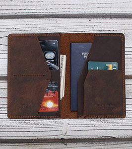 GENUINE LEATHER PASSPORT HOLDER