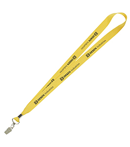 Lanyard with Metal Bulldog Clip - 3/4"