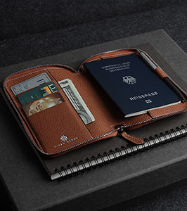 LUXURY LEATHER TRAVEL WALLET