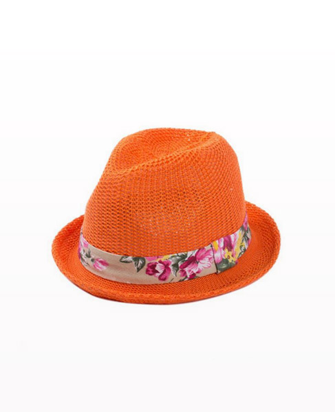 STRAW HAT WITH RIBBON