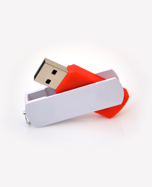 PLASTIC SWIVEL USB FLASH DRIVE