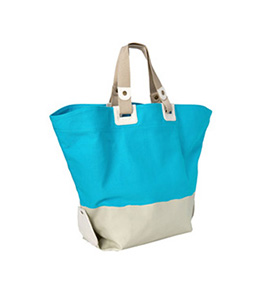 Stripe canvas beach bag